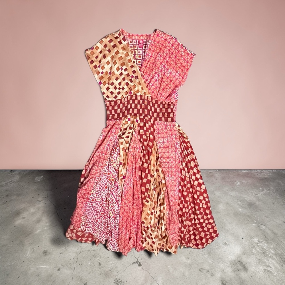 Sandy Starkman Eclectic Patchwork style dress Siz… - image 7